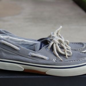 Mens Sperry Gray Boat Shoes